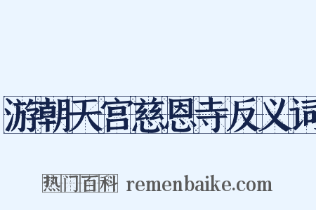 游朝天宫慈恩寺反义词是什么意思的图片